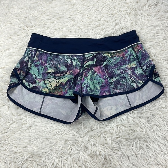 Lululemon Run: Speed Short *4-way Stretch Iridescent Multi / Deep Navy - Picture 1 of 5